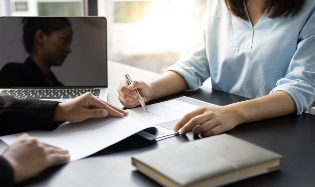 Candidate interview discussion